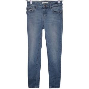 Women's DL1961 Florence Instasculpt Cropped Arcadia Blue Denim Jeans Size 25
